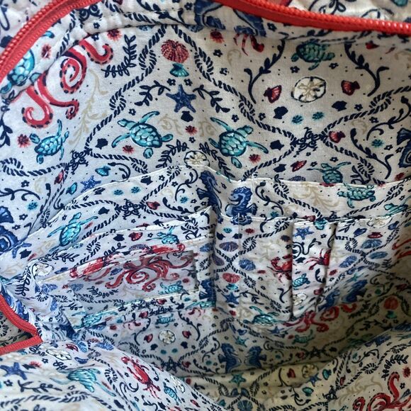 Vera Bradley Quilted Iconic Campus Backpack SEA LIFE Large - Picture 11 of 16